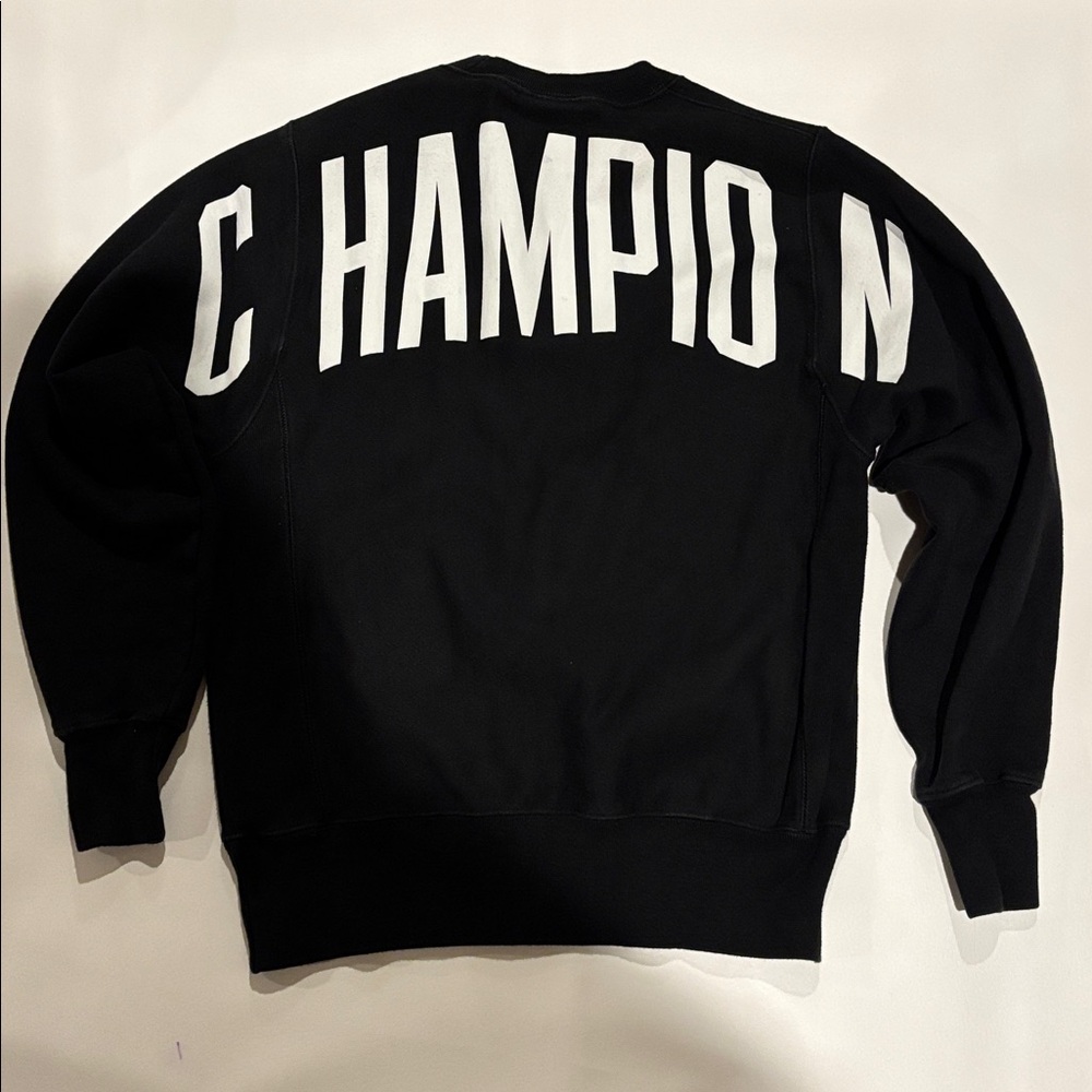 Champion Reverse Weave Big Spellout Logo Crewneck Pullover Sweatshirt Small